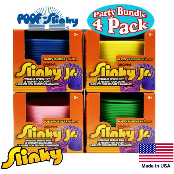 Original Plastic Slinky Jr Blue Made USA New 2008 Toy by Poof Slinky Inc